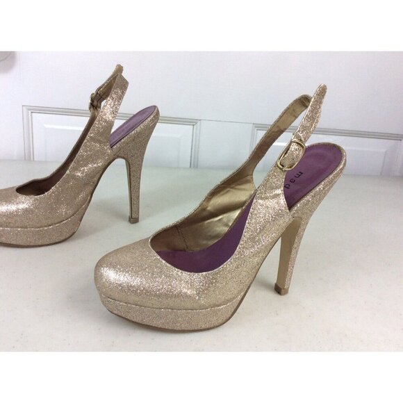 Steve Madden Sequin Party Heels Womens 6 - Picture 2 of 7
